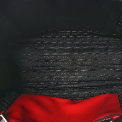 Prada Soft Calfskin Impunture Diagramme Tote Black 5 of 10