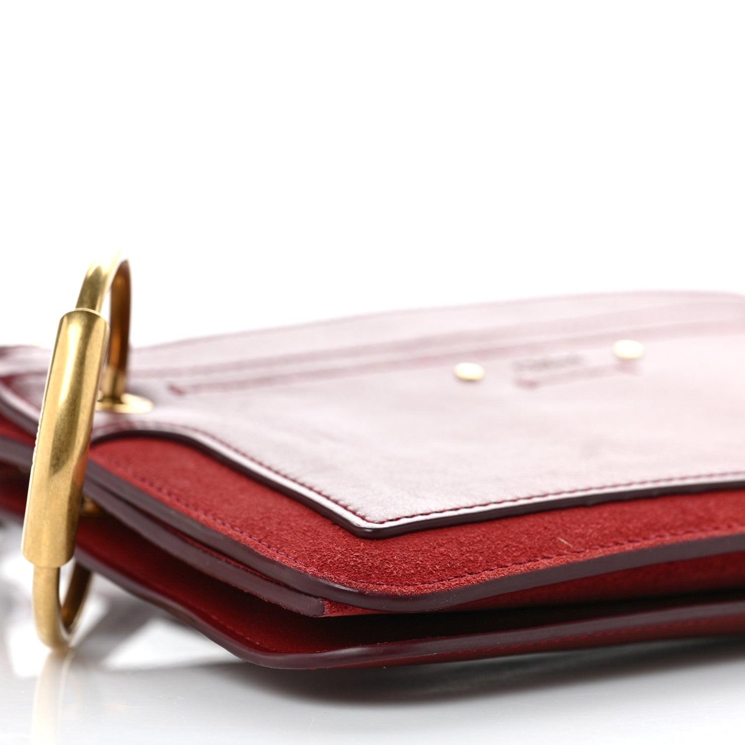 Chloe Calfskin Suede Roy Bag Plum Purple 7 of 9