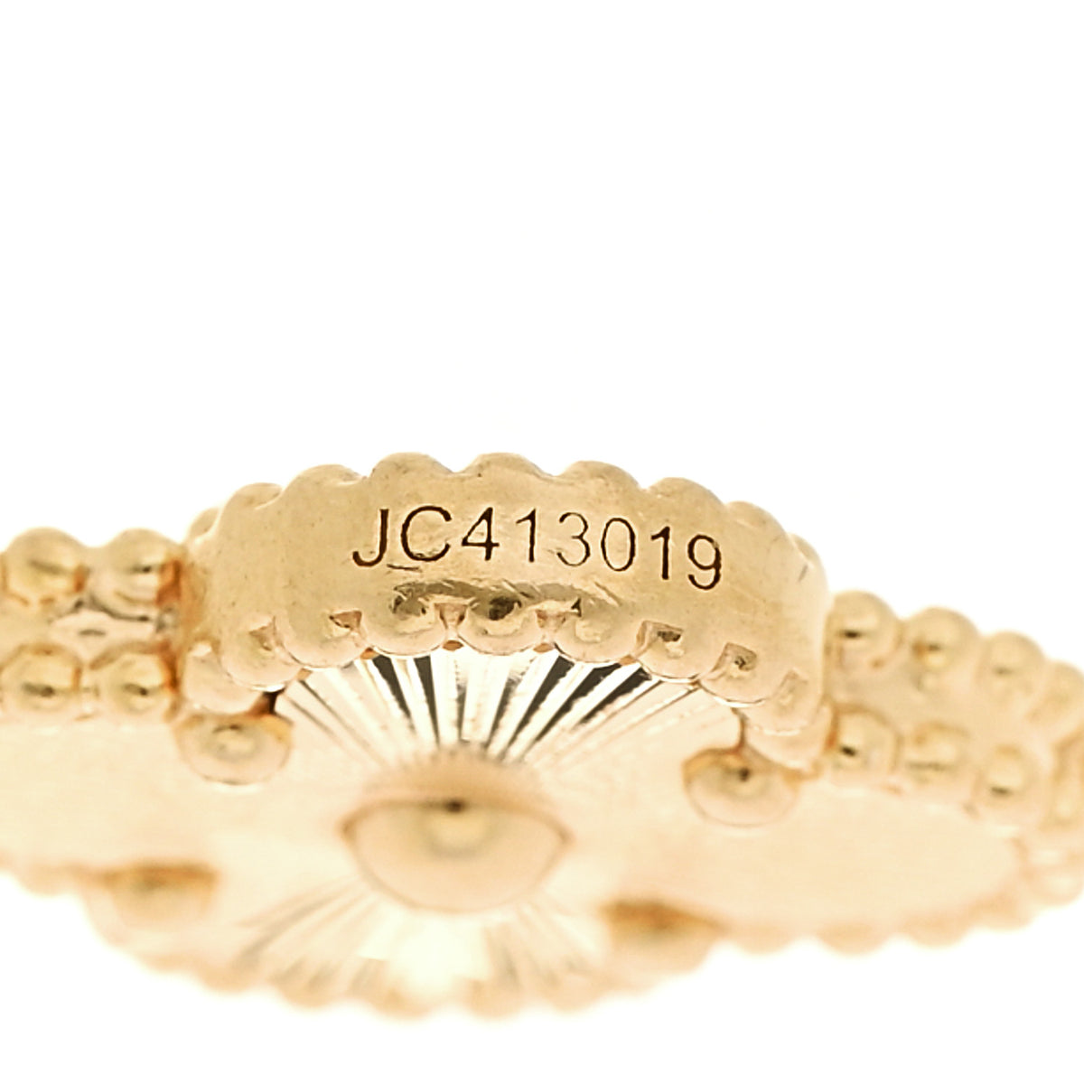 18K Yellow Gold 5 Motifs Guilloche Vintage Alhambra Bracelet
