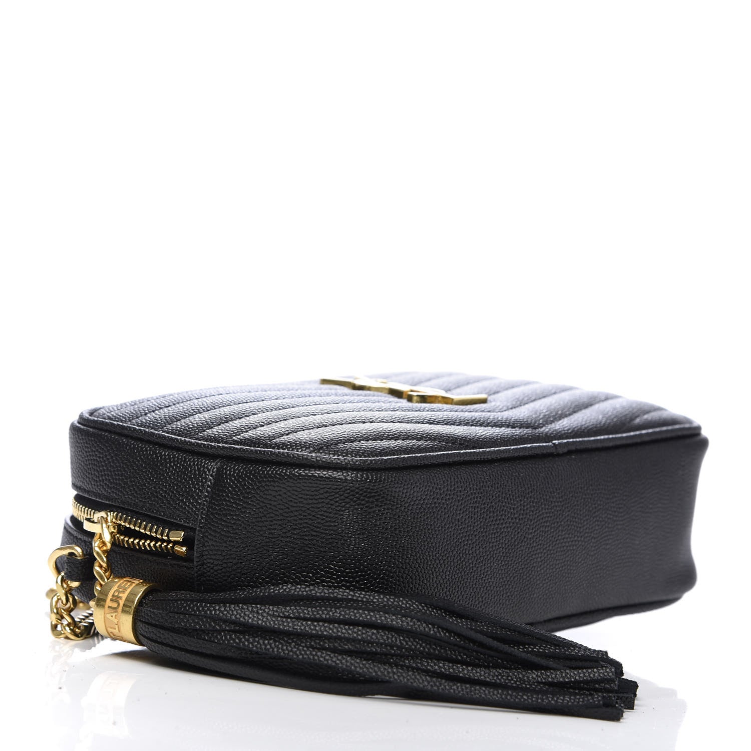 Saint Laurent Grain De Poudre Matelasse Monogram Mini Lou Camera Bag Black 4 of 9