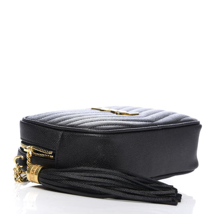Saint Laurent Grain De Poudre Matelasse Monogram Mini Lou Camera Bag Black 4 of 9