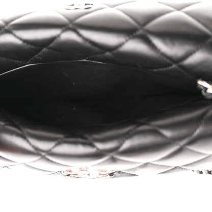 Chanel Lambskin Quilted Double Sided Clutch With Chain Black 7 of 12