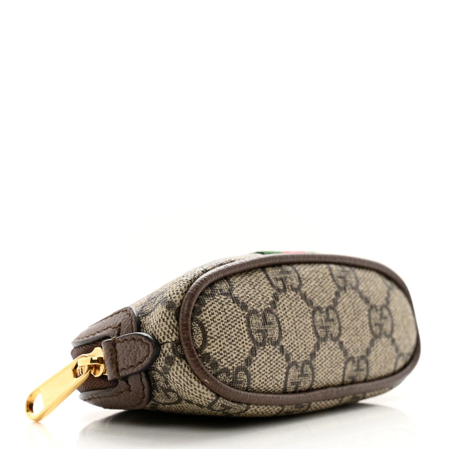 GG Supreme Monogram Web Ophidia Dome Key Pouch Beige New Acero