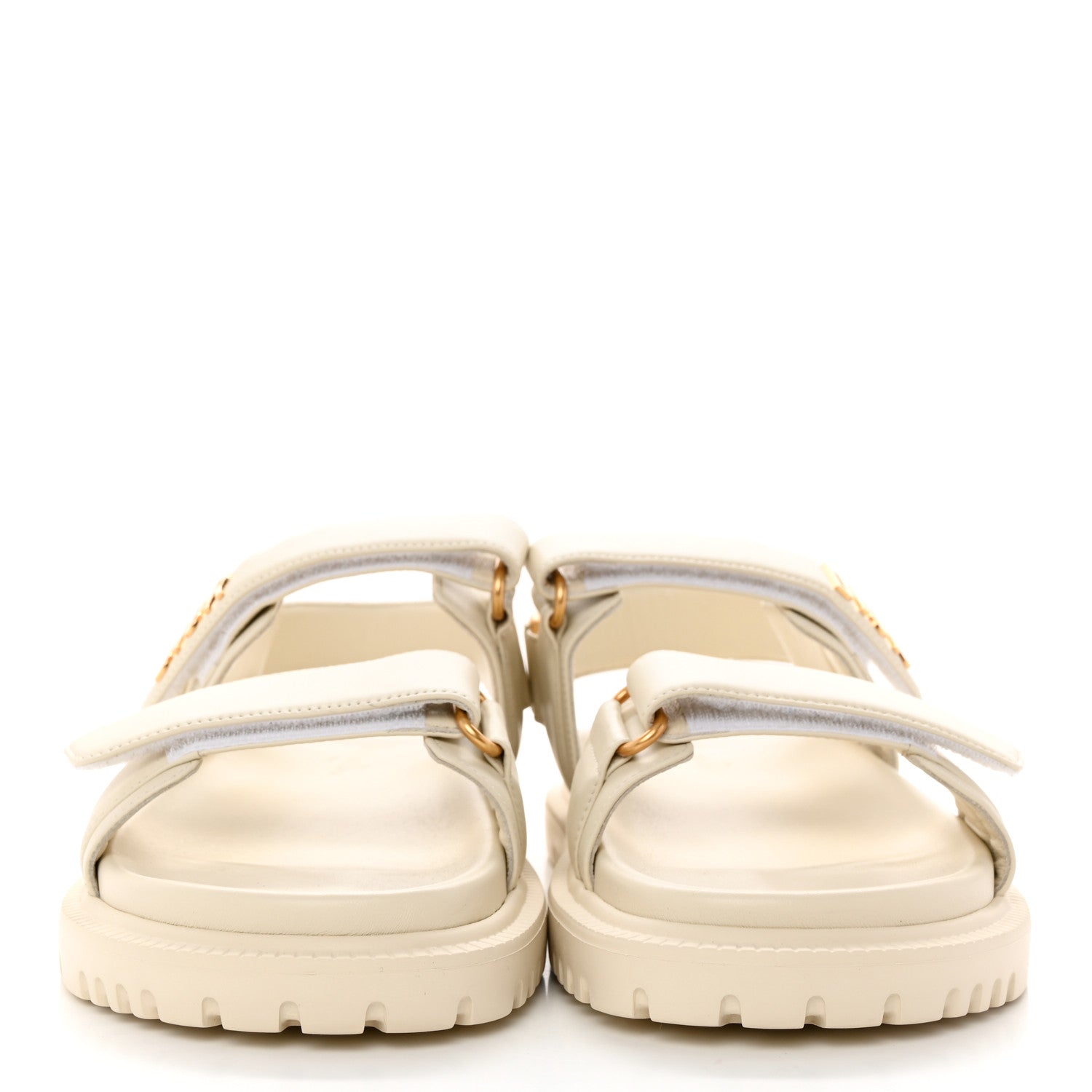 Christian Dior Lambskin Dioract 10mm Sandals 38 Off White 2 of 9