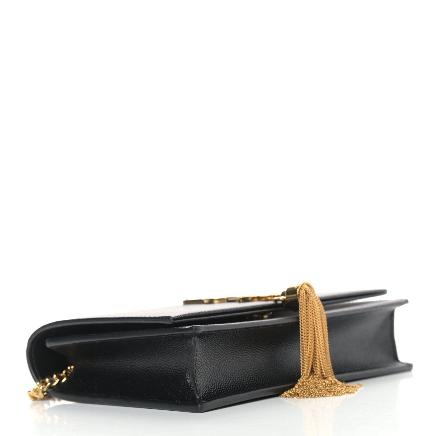 Saint Laurent Grain De Poudre Classic Monogram Kate Tassel Chain Wallet Black 3 of 9