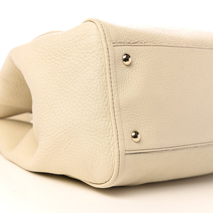 Gucci Pebbled Calfskin Medium Soho Shoulder Bag Off White 7 of 9