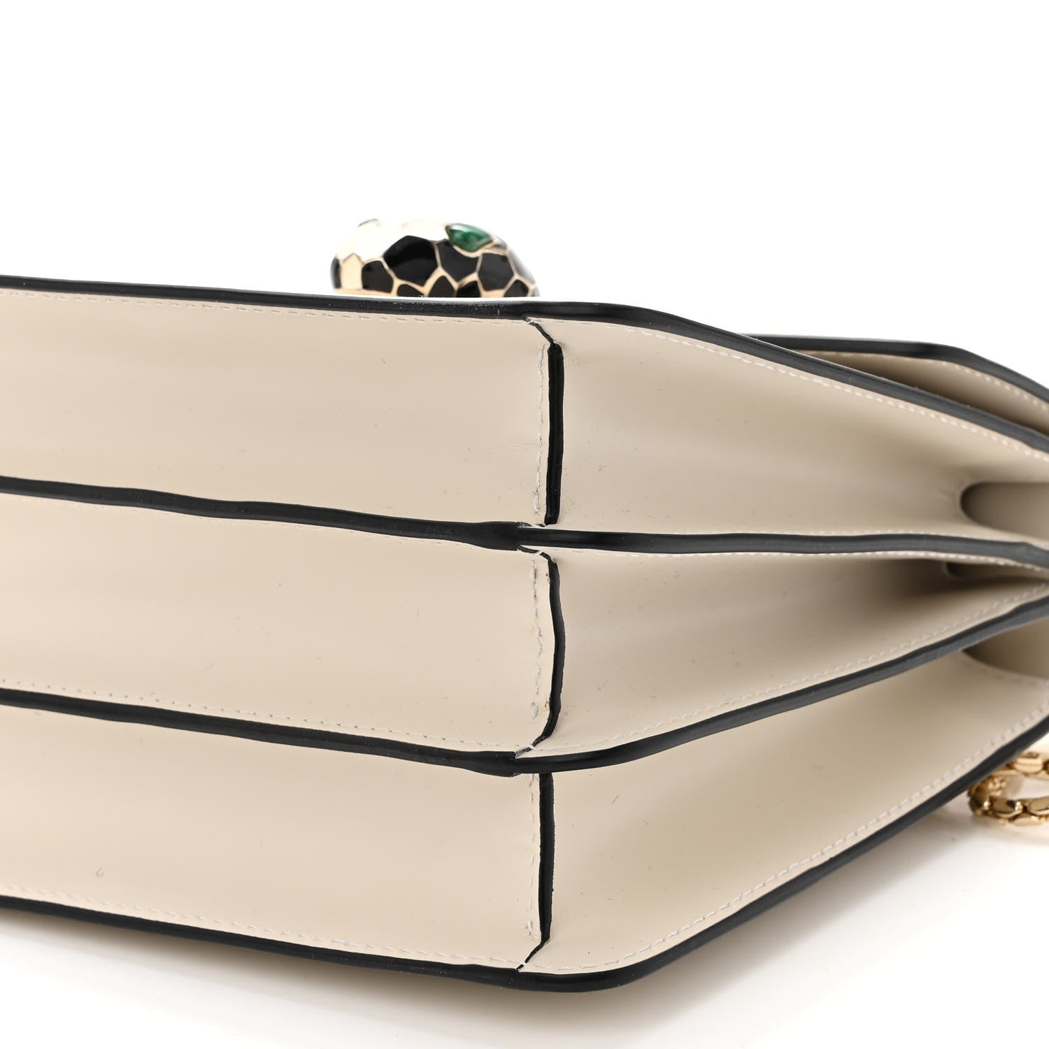 Bulgari Calfskin Serpenti Forever Top Handle White 9 of 9