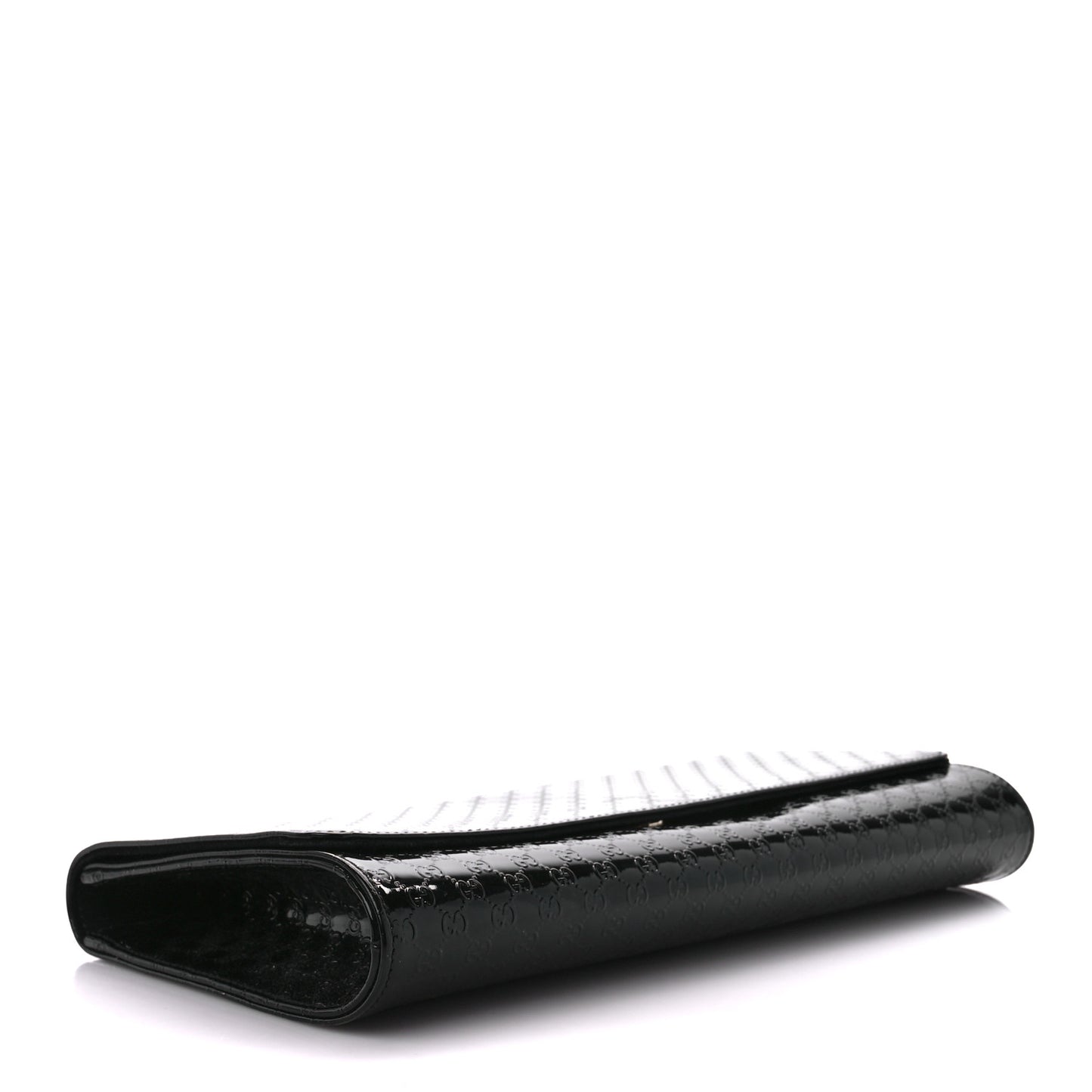 Patent Microguccissima Small Broadway Clutch Black