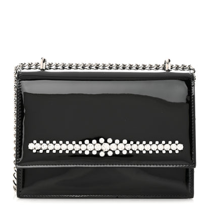 Jimmy Choo Patent Crystal Embellished Bing Bohemia Crossbody Bag Black 1 of 15