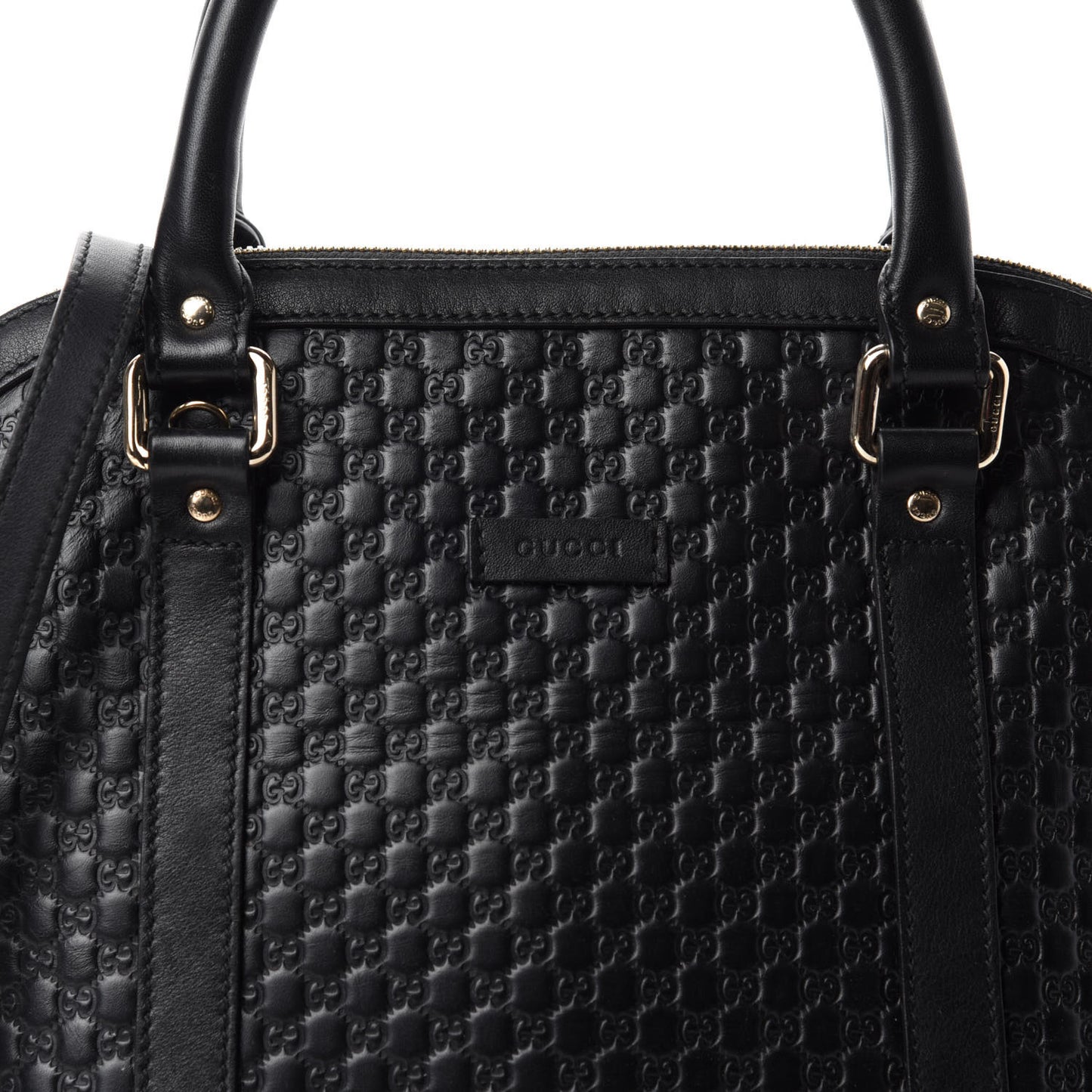 Microguccissima Medium Dome Bag Black