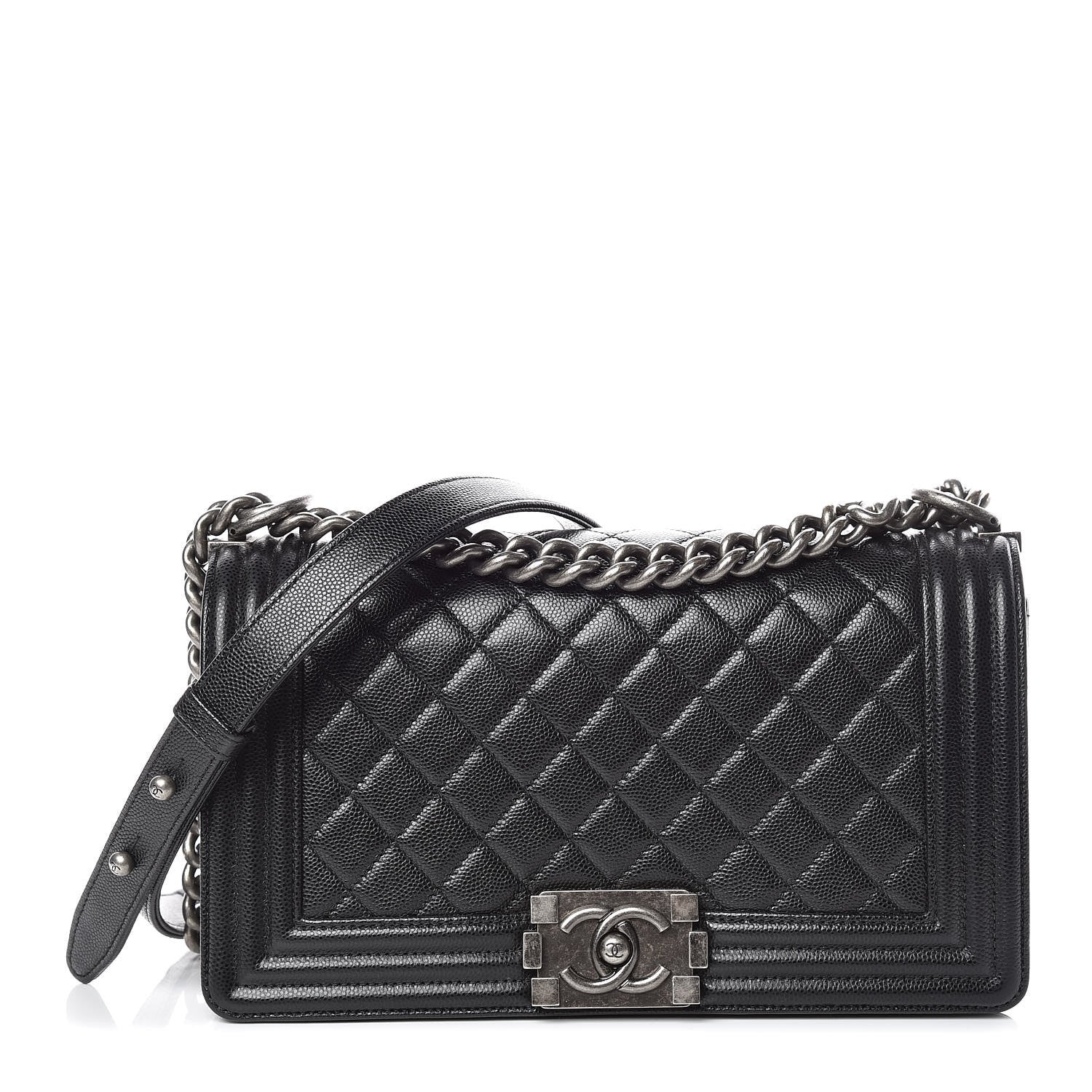 Chanel Caviar Quilted Medium Boy Flap Black 1 of 10