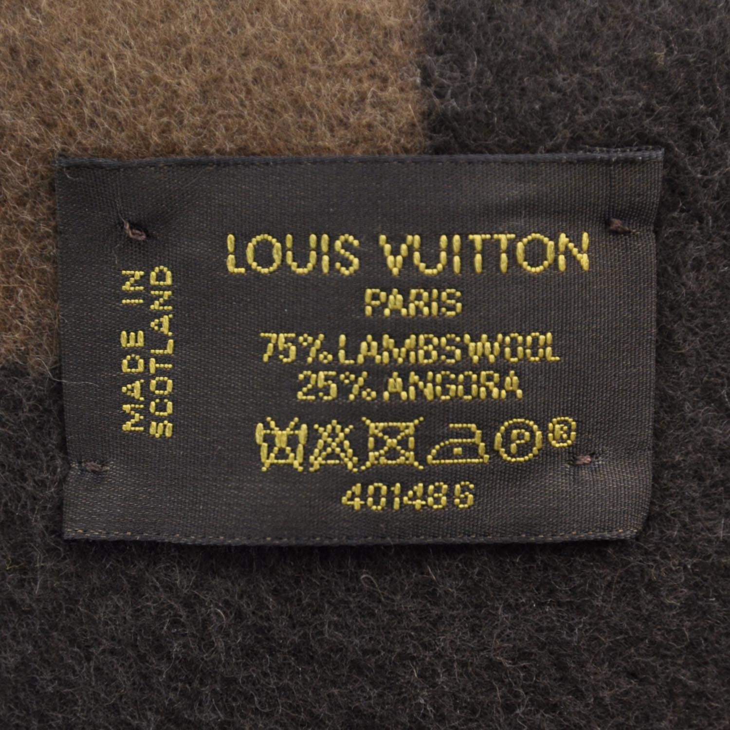 Louis Vuitton Lambswool Angora Cardiff Scarf Brown 3 of 4