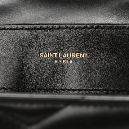Saint Laurent Calfskin Y Quilted Monogram Small Loulou Chain Satchel Black 6 of 10