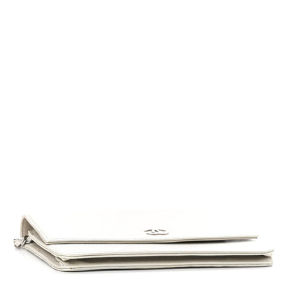 Chanel Caviar Sevruga Wallet on Chain WOC Silver 4 of 14