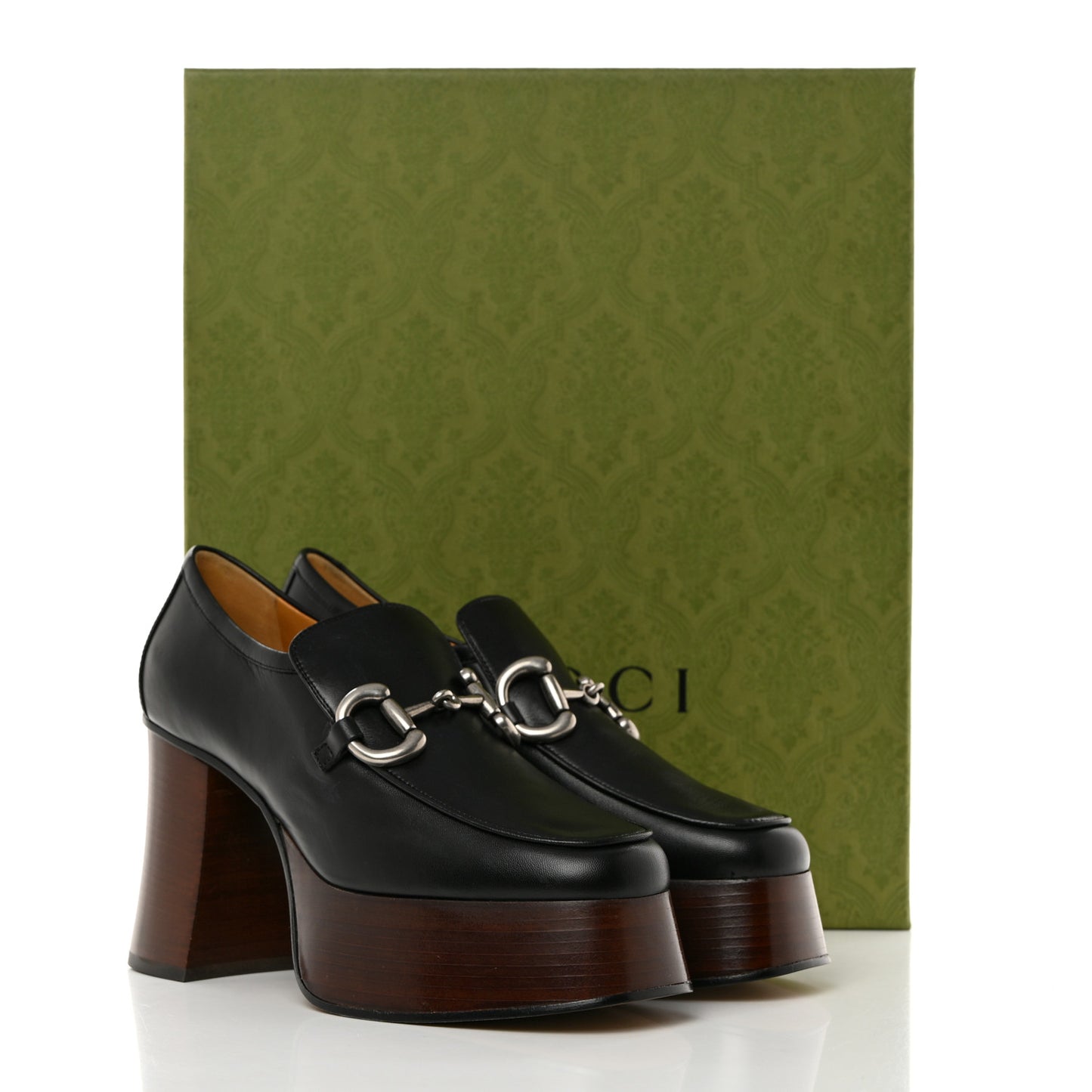 Malaga Kid Horsebit Platform Loafers 37.5 Black