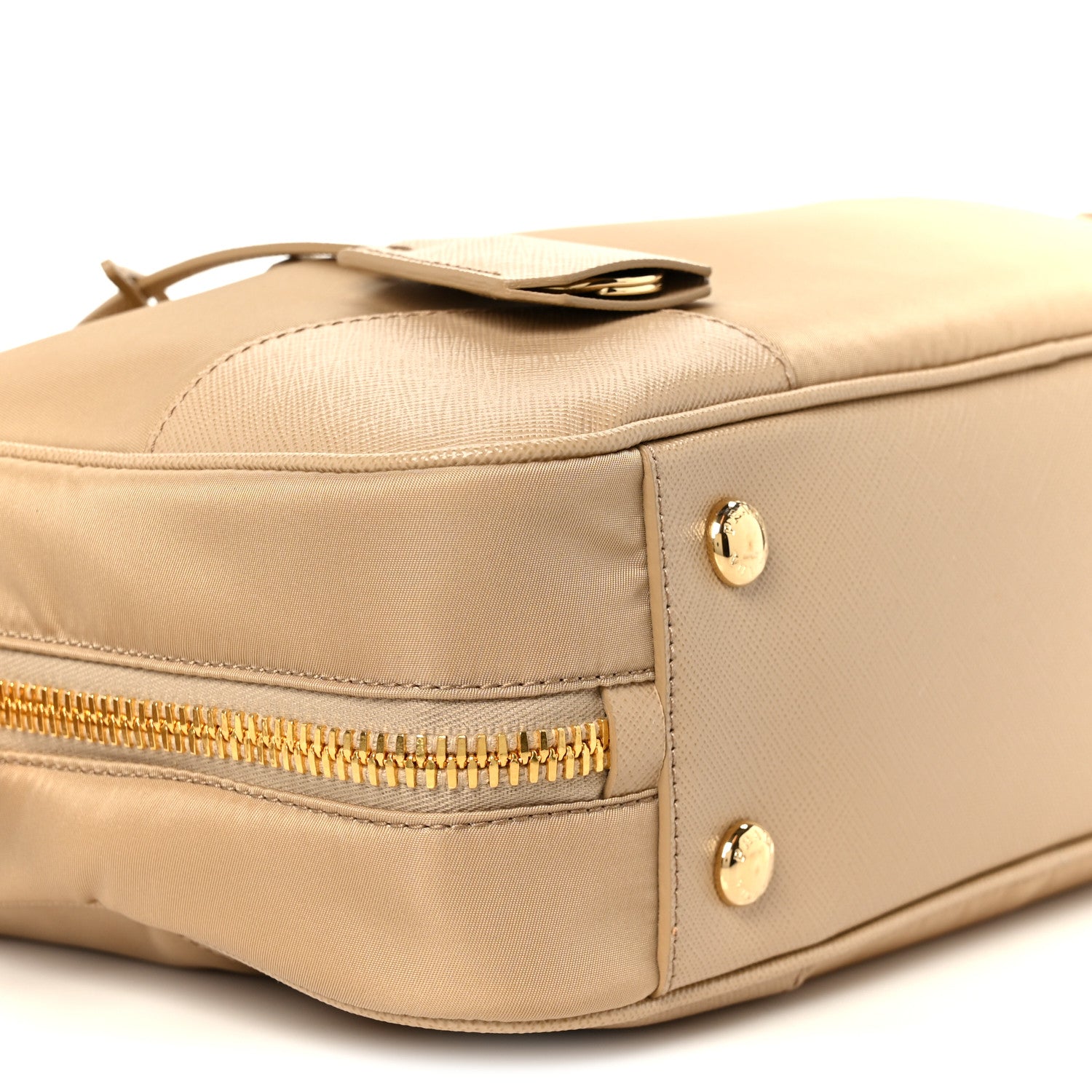 Prada Re-Nylon Saffiano Medium Re-Edition 1978 Two Handle Bag Cammello 11 of 12