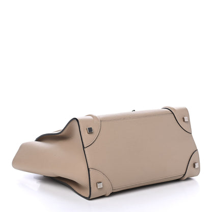 Celine Drummed Calfskin Mini Luggage Dune 3 of 4