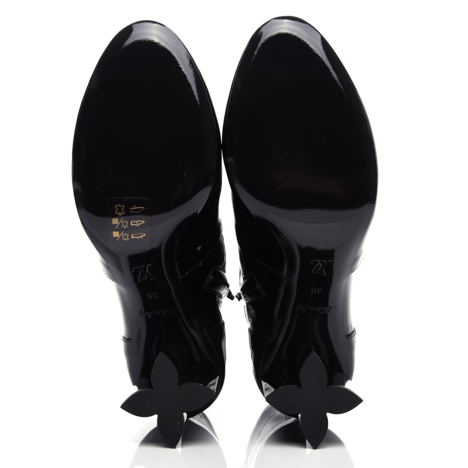 Louis Vuitton Patent Silhouette Ankle Boots 38 Black 6 of 10