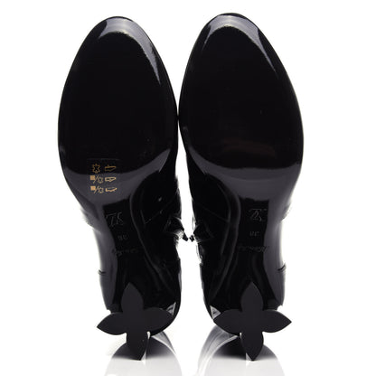 Louis Vuitton Patent Silhouette Ankle Boots 38 Black 6 of 10