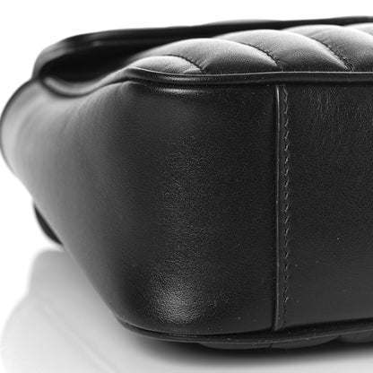 Gucci Calfskin Matelasse Aria Medium GG Marmont Shoulder Bag Black 8 of 9