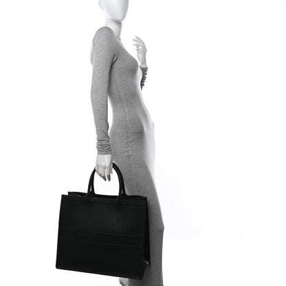 Christian Dior Oblique Calfskin Embossed Large Book Tote Black 2 of 16
