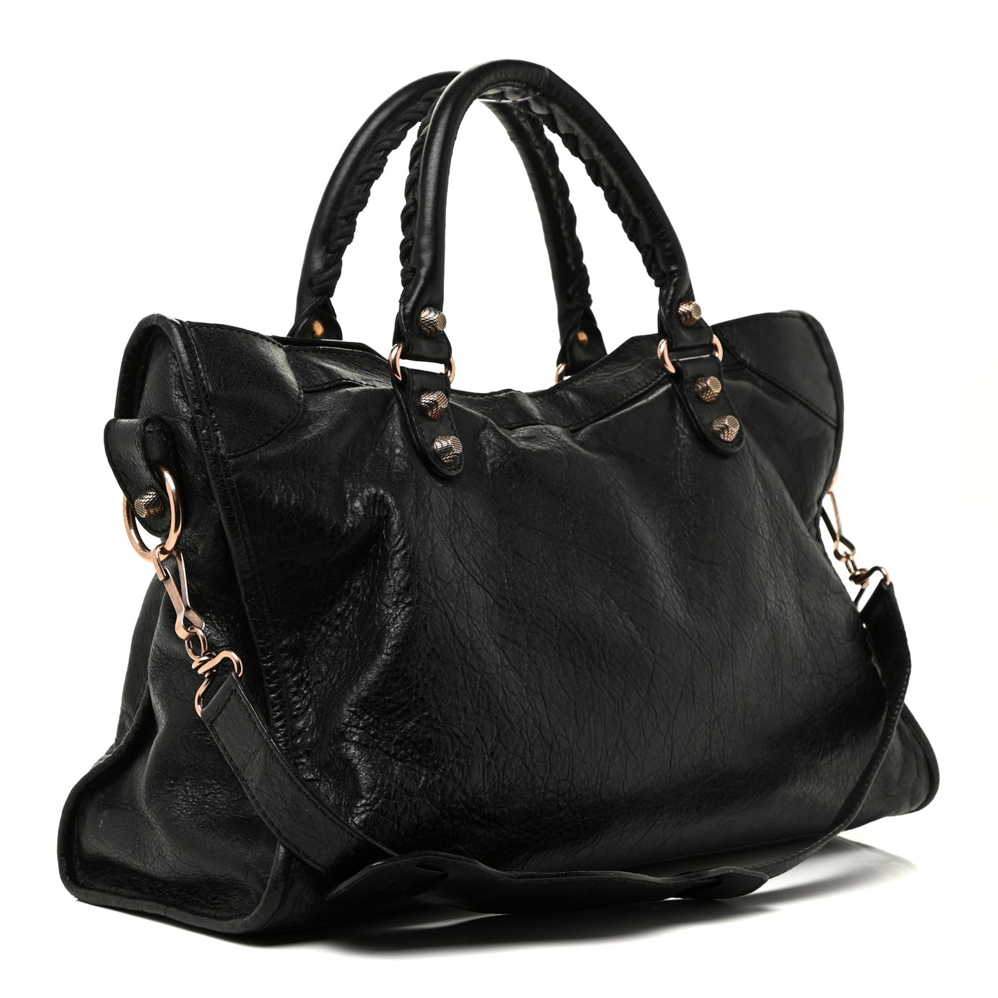 Agneau Giant 12 Rose Gold Hardware City Black