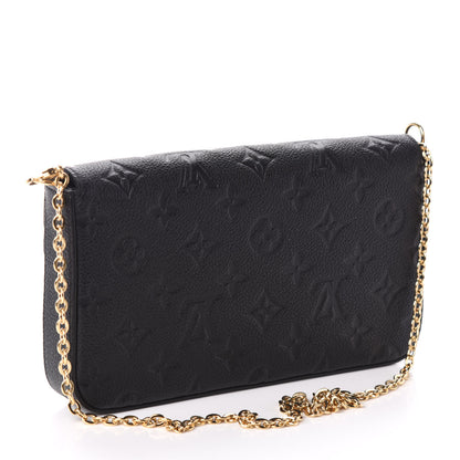 Louis Vuitton Empreinte Pochette Felicie Chain Wallet Black 4 of 9