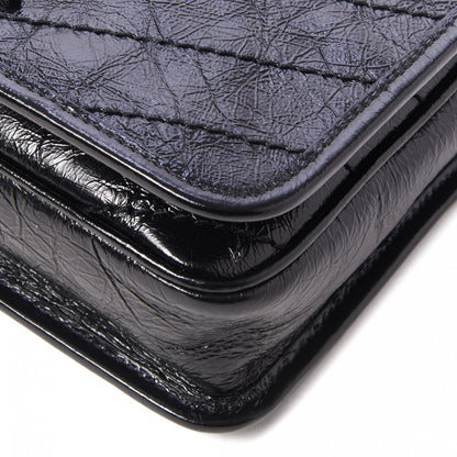 Saint Laurent Crinkled Calfskin Matelasse Monogram Niki Chain Wallet Black 5 of 9