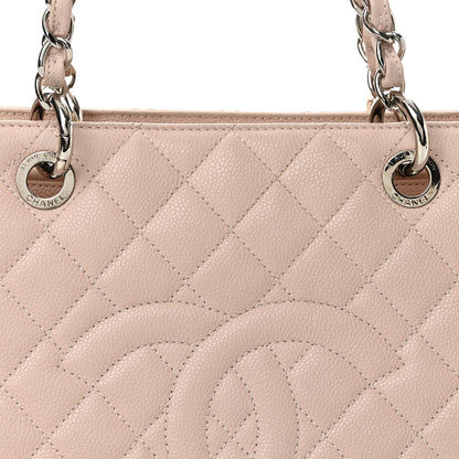 Chanel Caviar Quilted Grand Shopping Tote GST Light Pink 8 of 13