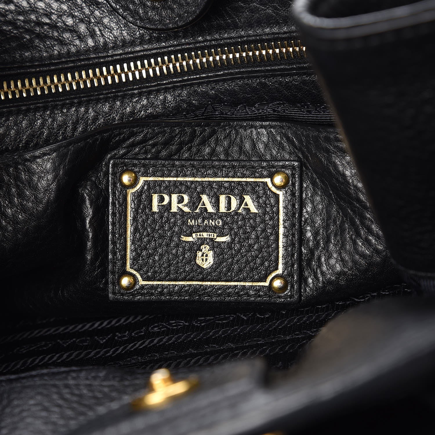 Prada Vitello Daino Shopping Tote Nero Black 4 of 10