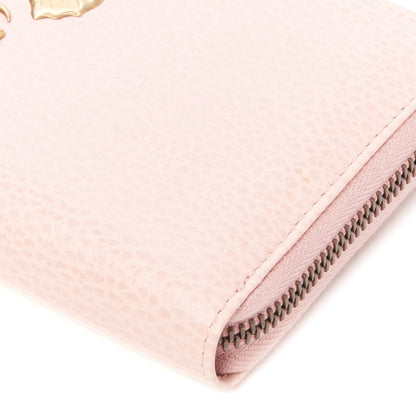 Gucci Calfskin Butterfly Farfalla Zip Around Wallet Perfect Pink 4 of 9