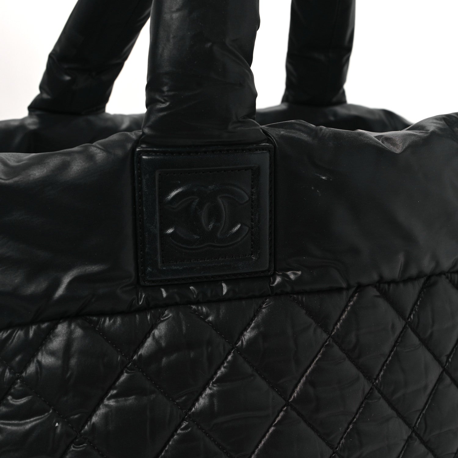 Chanel Nylon Quilted Large Coco Cocoon Tote Black 12 of 14