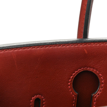 Hermes Toile Swift Birkin 30 Rouge H 13 of 14