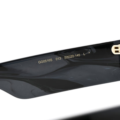 Gucci Acetate Rectangular Sunglasses GG0516S Black 6 of 8