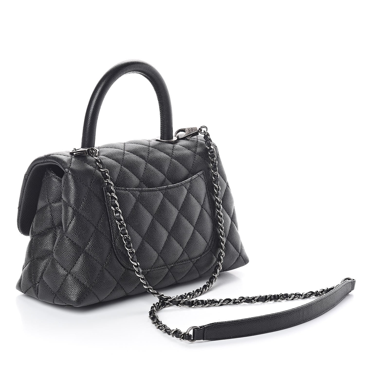 Chanel Caviar Quilted Mini Coco Handle Flap Black 3 of 10