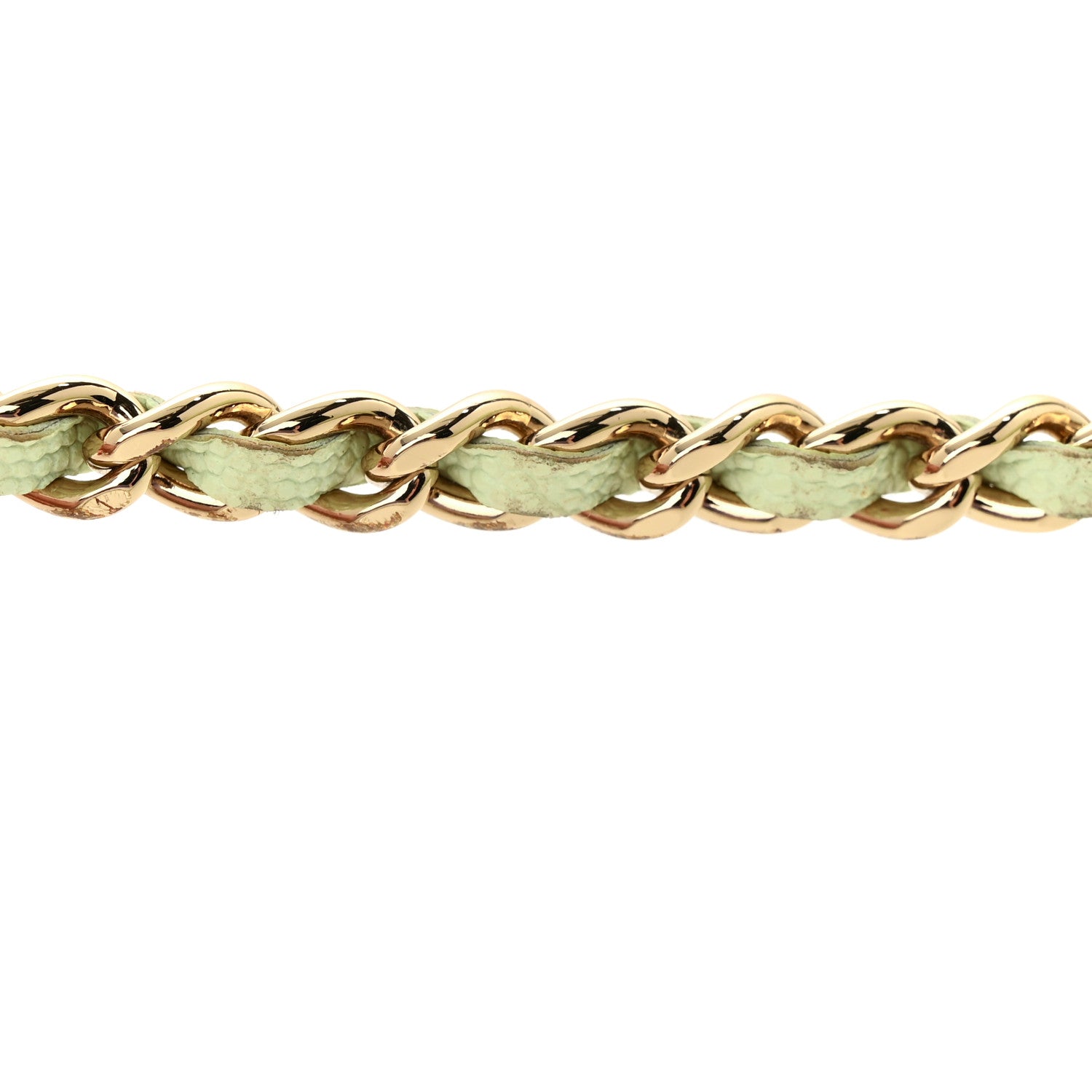 Chanel Caviar Quilted Wallet on Chain WOC Light Green 12 of 20