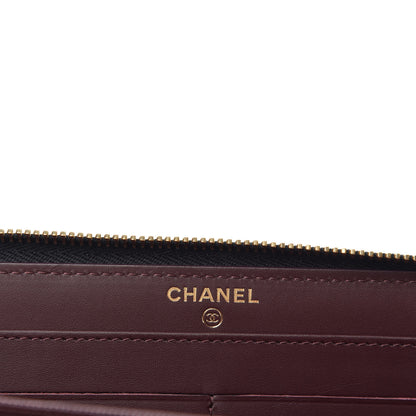 Chanel Caviar Quilted Large Gusset Zip Around Wallet Black 6 of 7