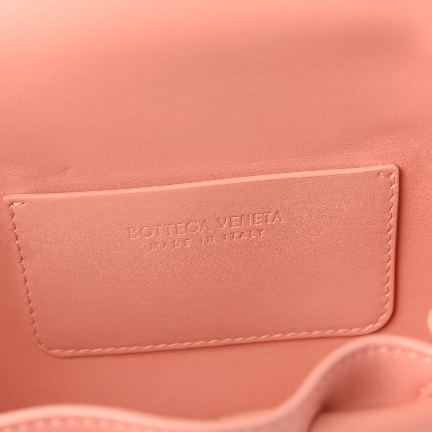Bottega Veneta Lambskin Small Beak Triangle Flap Shoulder Bag Peachy Silver 8 of 9