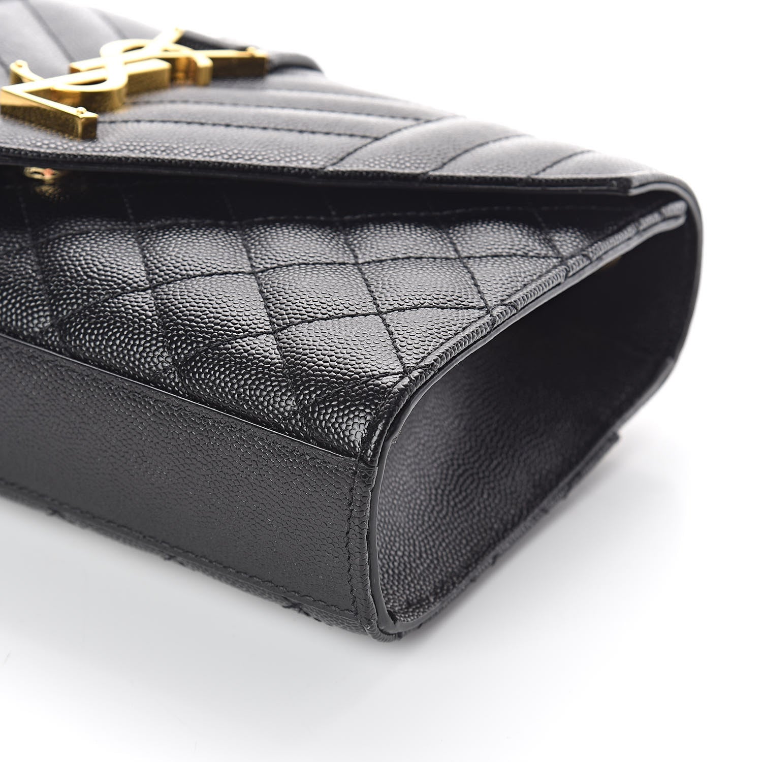 Saint Laurent Grain De Poudre Textured Mixed Matelasse Triquilt Small Monogram Satchel Black 9 of 11