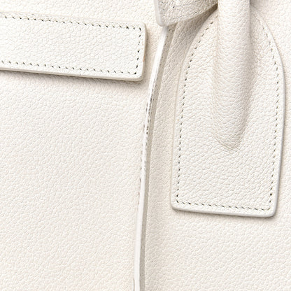 Saint Laurent Grained Calfskin Small Sac De Jour Dove White 10 of 14