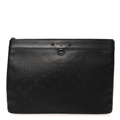 Louis Vuitton Calfskin Monogram Shadow Discovery Pochette Black 1 of 10