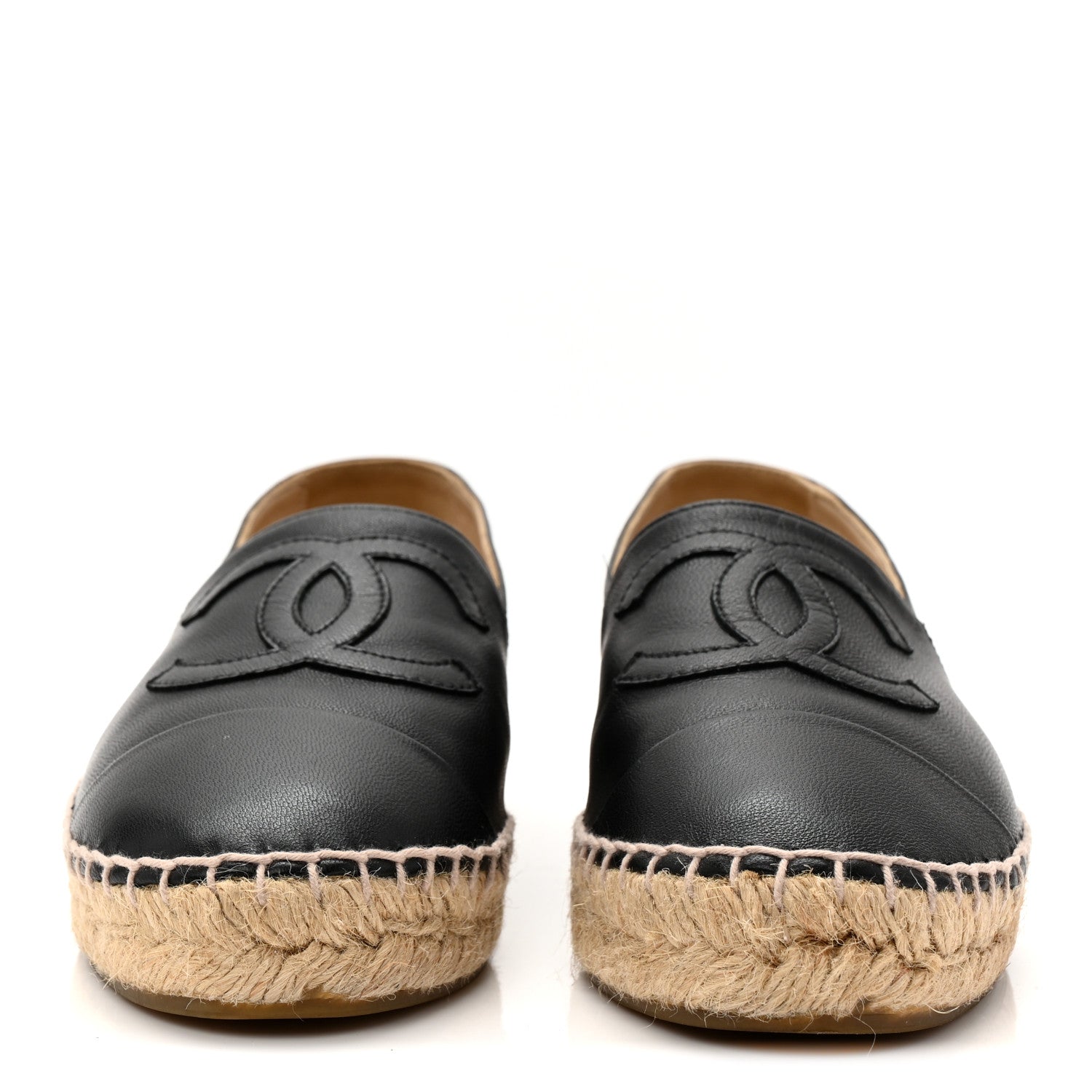 Chanel Lambskin CC Espadrilles 36 Black 1775256 – FASHIONPHILE
