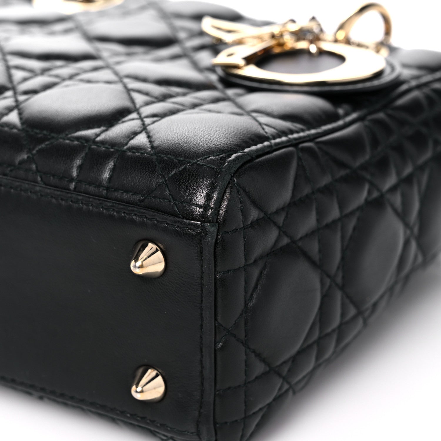 Christian Dior Lambskin Cannage Small Lucky Badges My Lady Dior Black 11 of 17