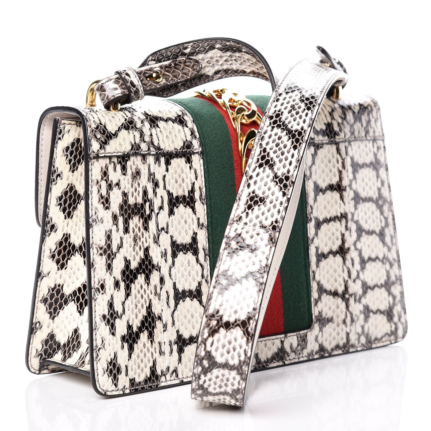 Snakeskin Small Sylvie Shoulder Bag Roccia