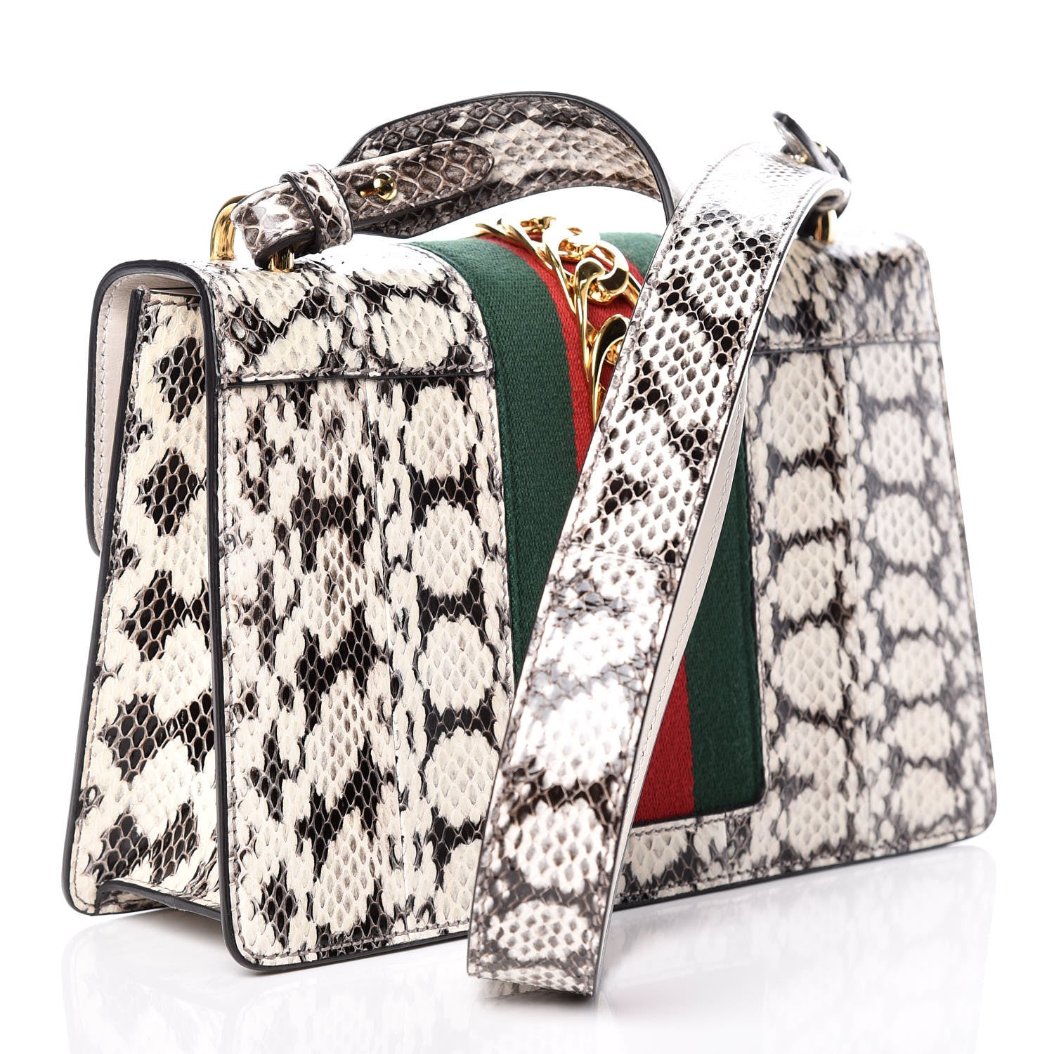 Gucci Snakeskin Small Sylvie Shoulder Bag Roccia 3 of 13