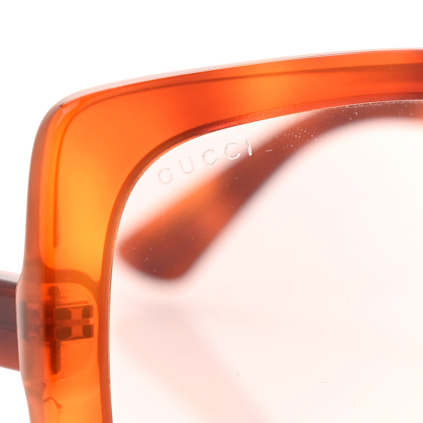 Square Frame Crystal Sunglasses GG0418S Tortoiseshell