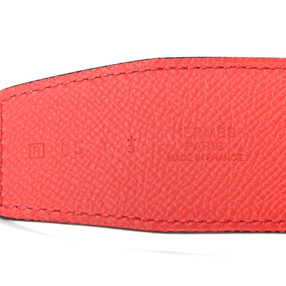 Hermes Epsom 40mm Idem Belt 85 Rouge Casaque Rose Jaipur 3 of 6