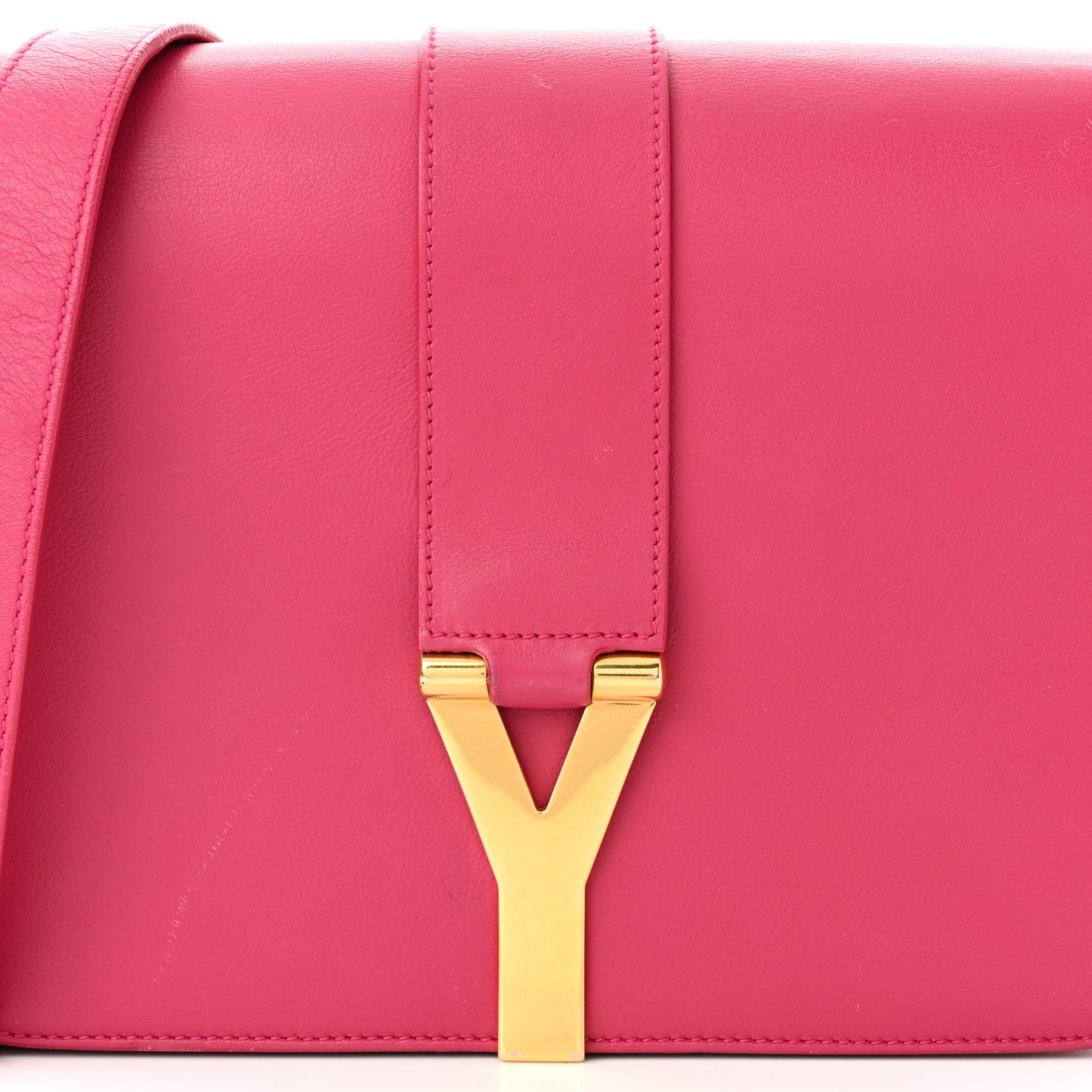 Calfskin Classic Y Satchel Fuchsia