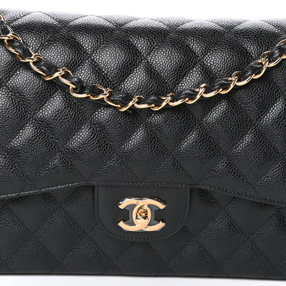 Chanel Caviar Quilted Jumbo Double Flap Black 8 of 10