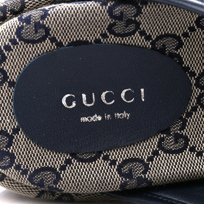 Gucci Monogram Criss Cross Platform Slide Sandals 37 Beige Blue 8 of 10